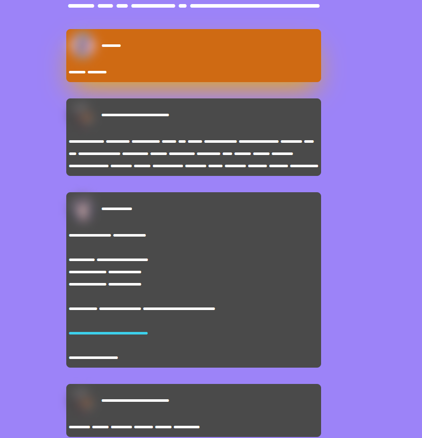 A blurred out picture of posts on the fediverse. 